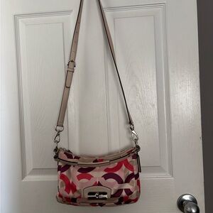 Coach Multicolor Crossbody Bag - Red, Purple, Cream